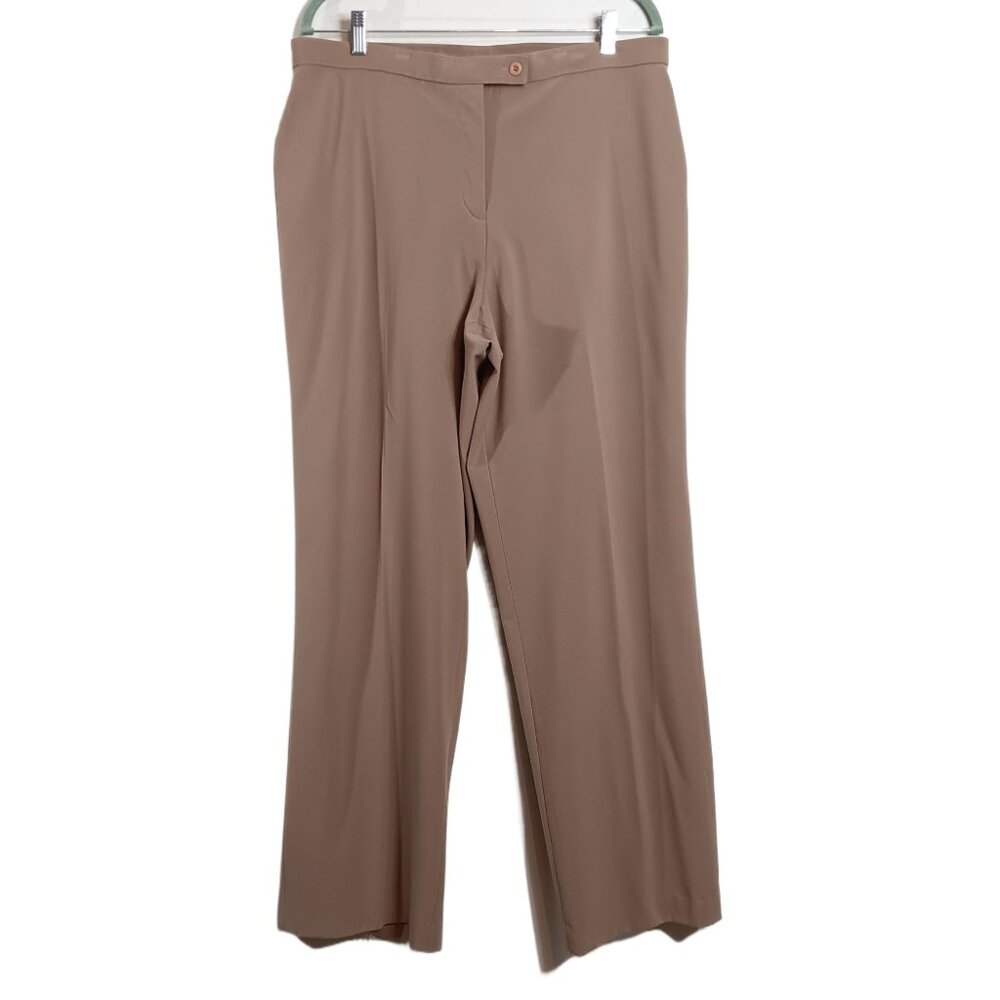 Stonebridge Dress Pants Women’s 16 Tan Relaxed Straight Office Career Workwear